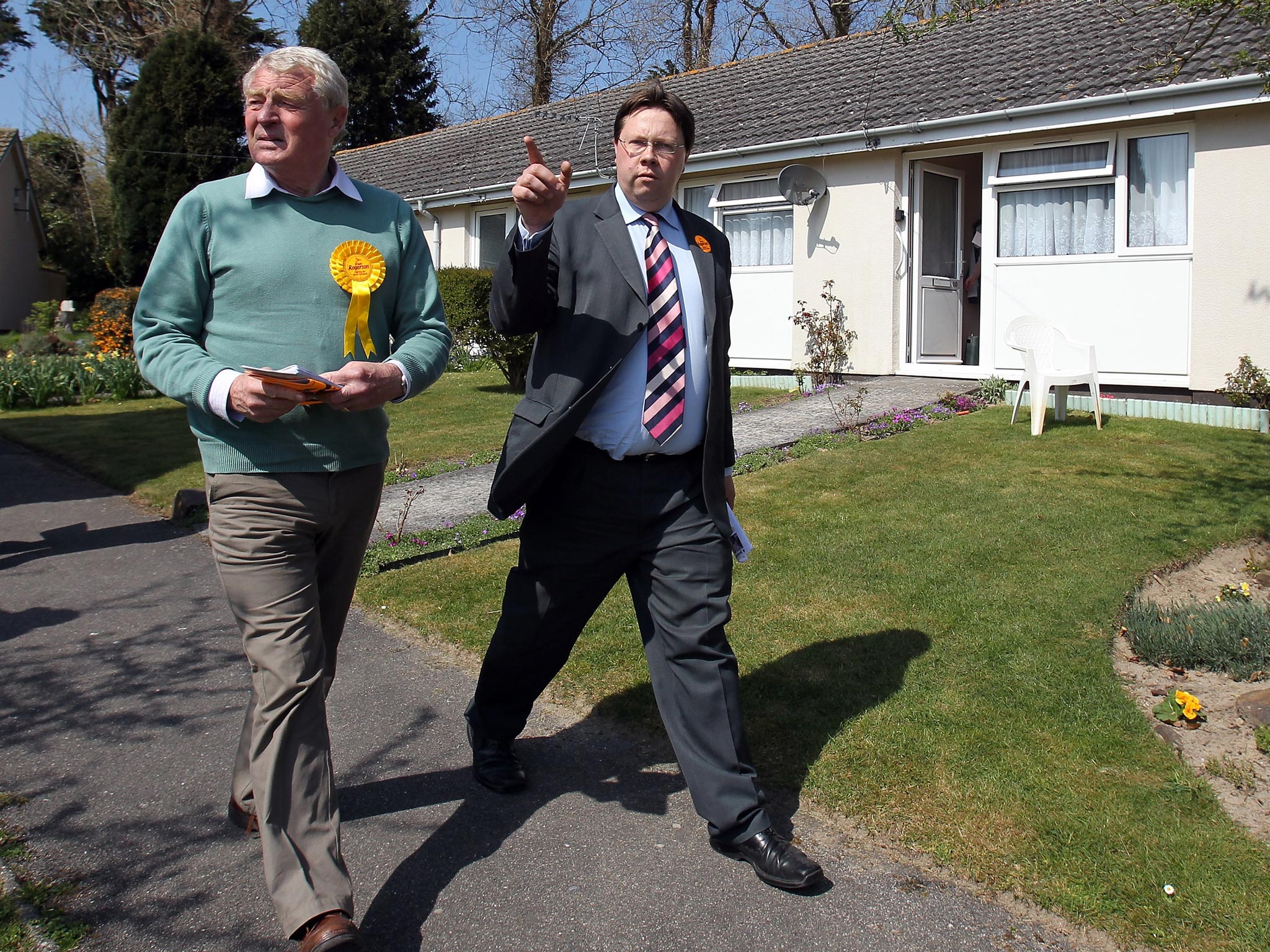 Junior Environment minister Dan Rogerson (left) with Paddy Ashdown