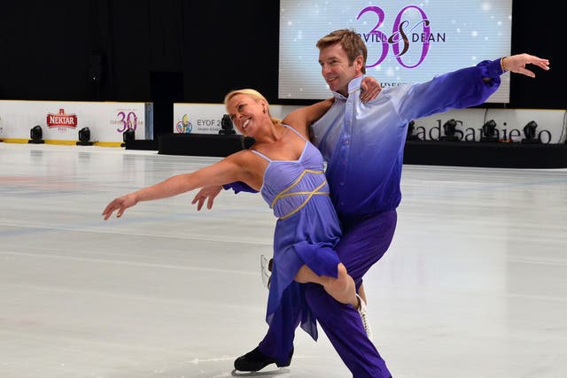 Jayne Torvill and Christopher Dean celebrate the 30th anniversary of their Olympic gold medal in Sarajevo