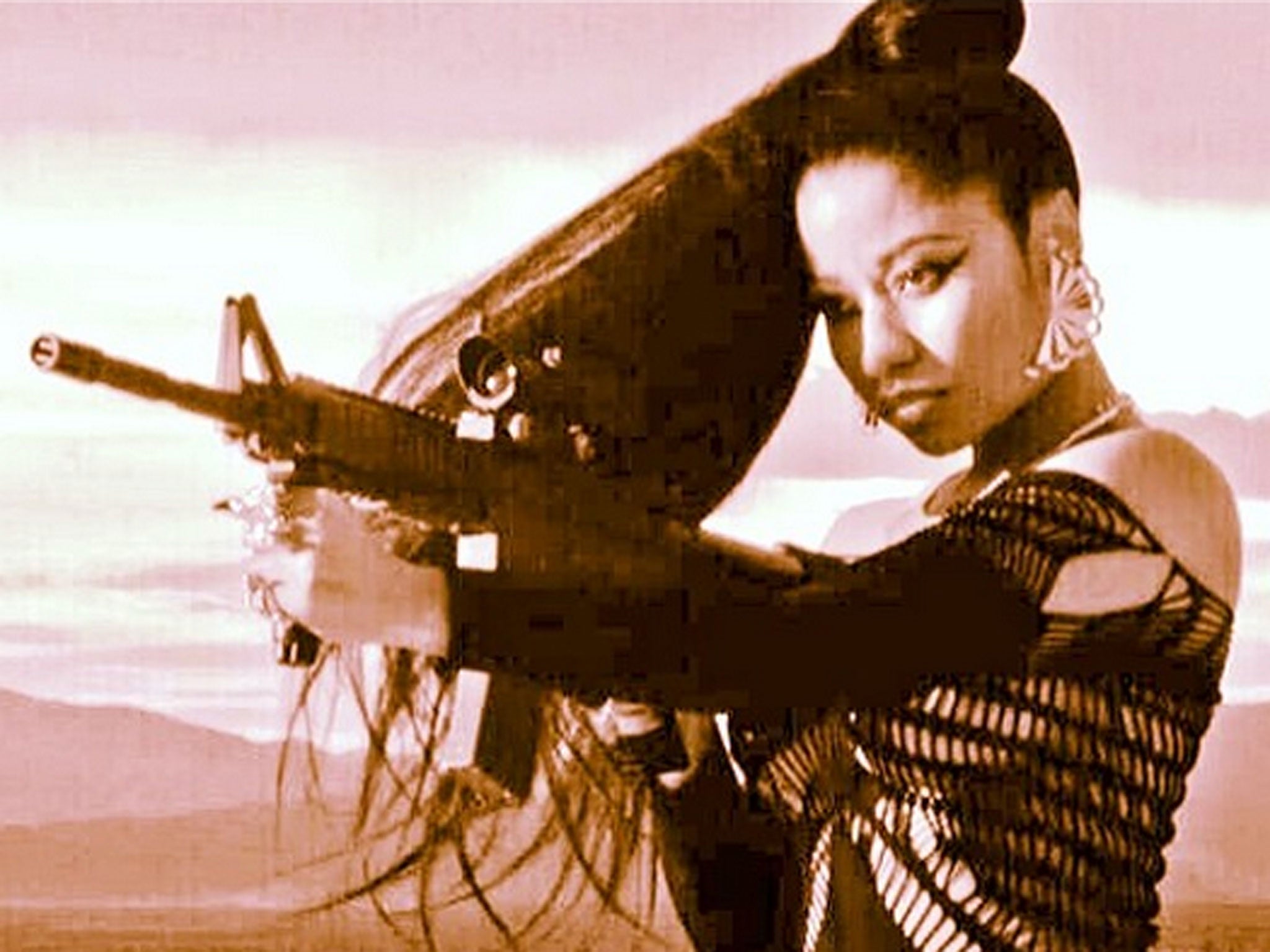 Nicki Minaj posted this still from her music video along with her Instagram 'apology'