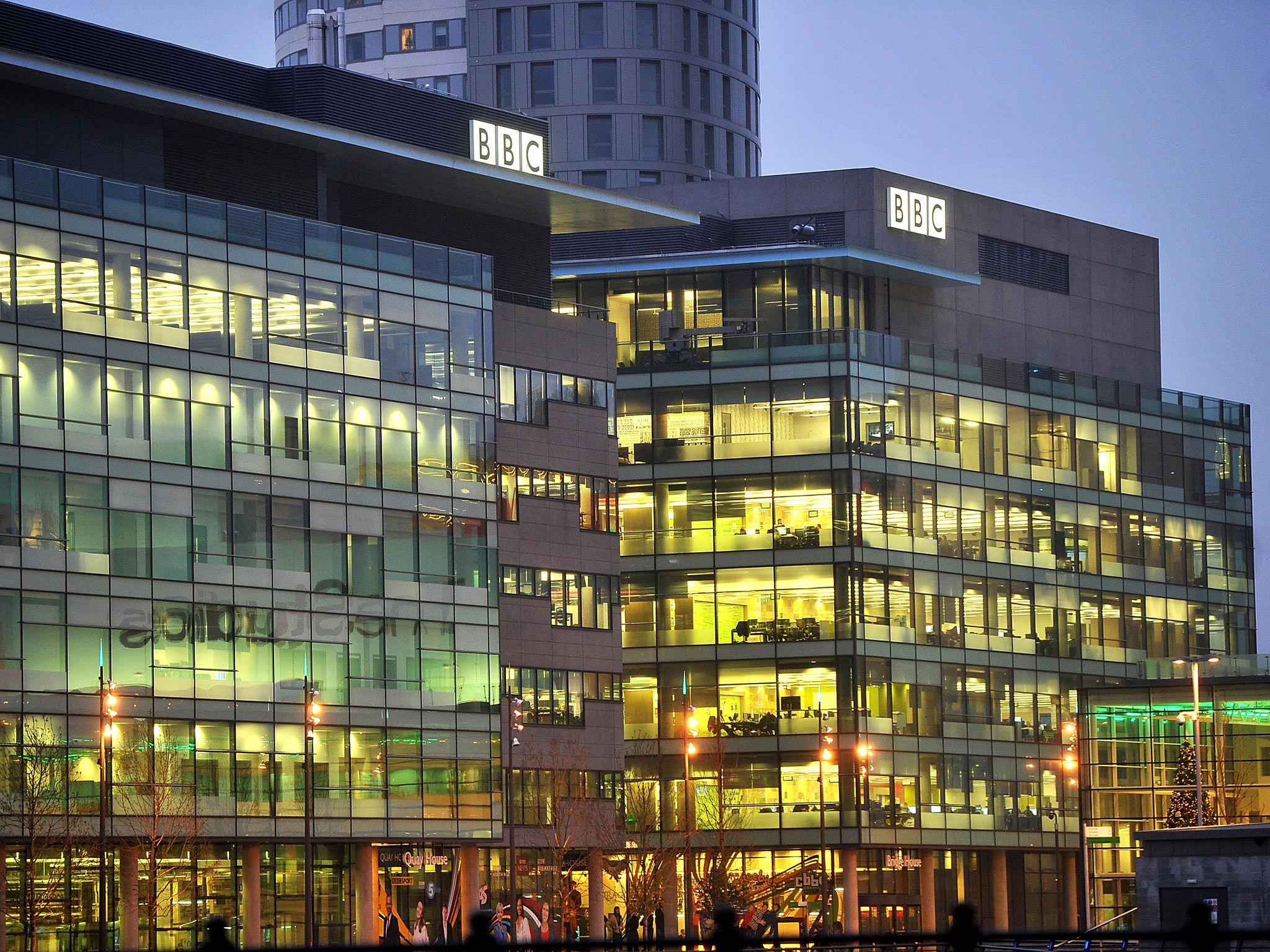 The BBC in Media City in Salford, Manchester