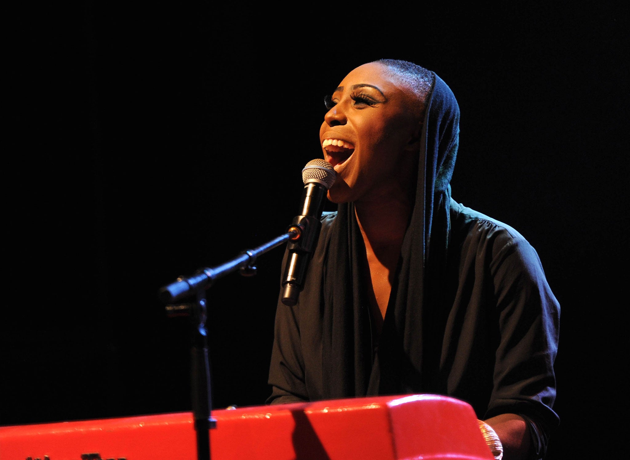 Mvula, in concert at London's Shepherd's Bush Empire last October, now forces herself to watch her TV appearances