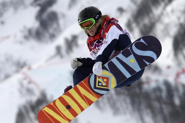 Jenny Jones showcases the slopestyle moves that won her a bronze medal for Great Britain in the snowboarding this week