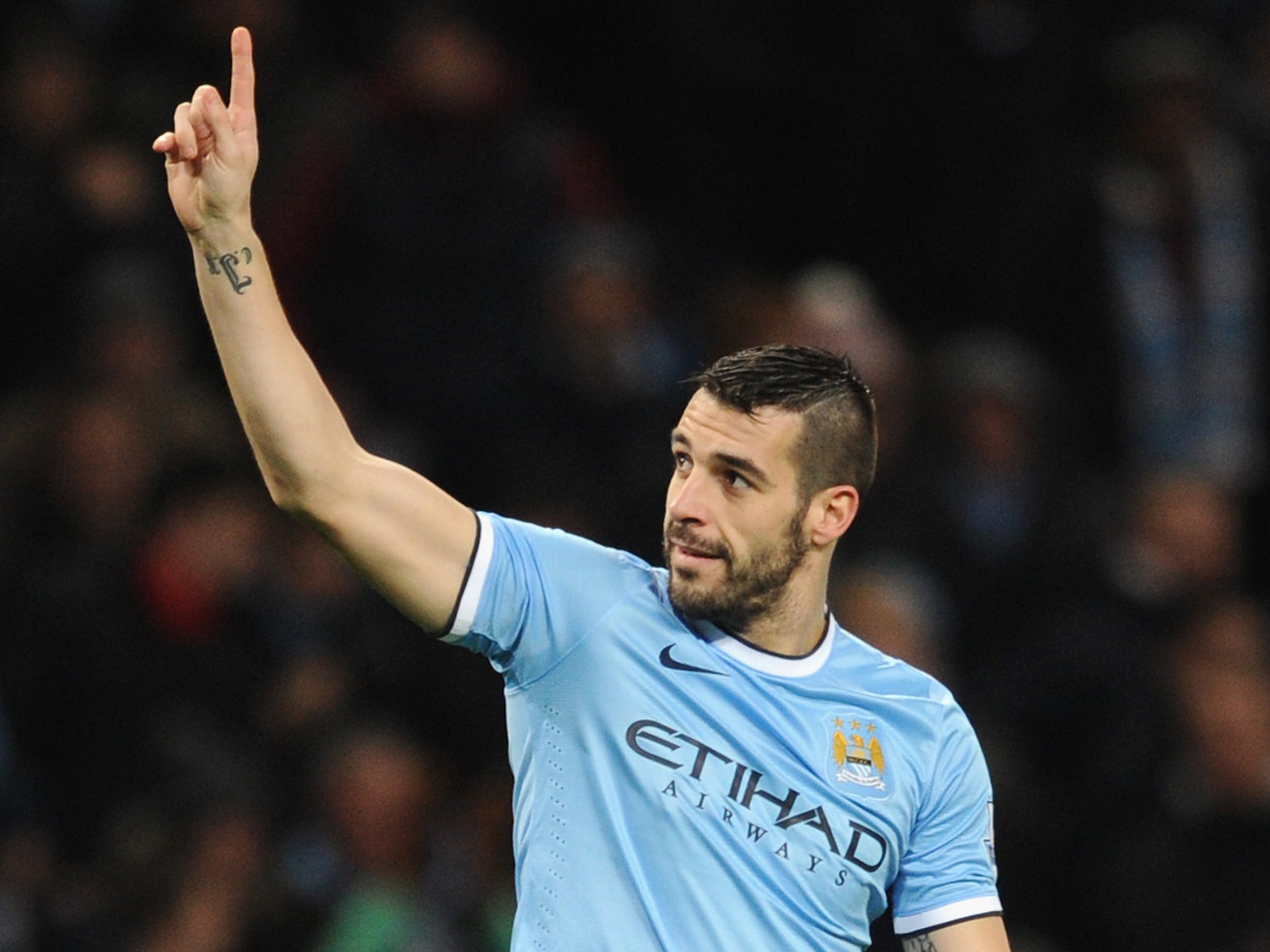 Alvaro Negredo believes Manchester City will pose Barcelona problems of their own when they meet in the Champions League