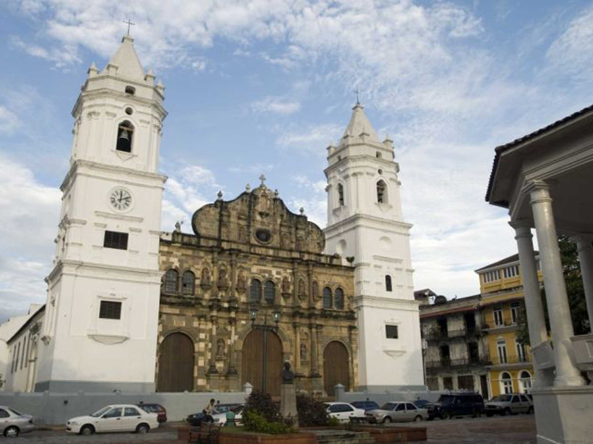Past glory: The cathedral, in Panama City’s Plaza de la Independencia, is an eye-catching colonial throwback