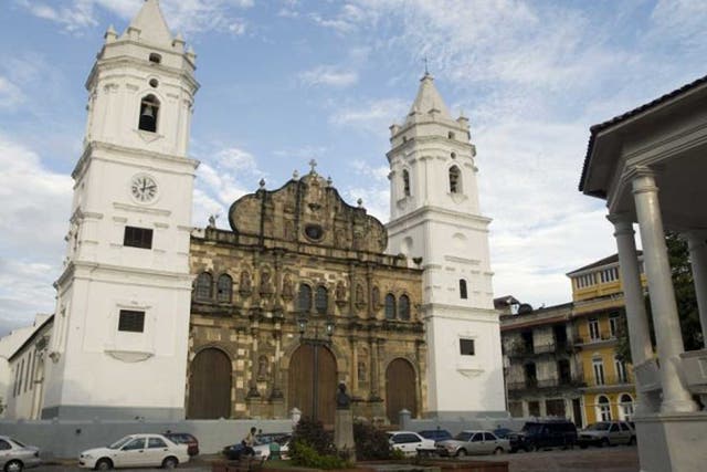 Past glory: The cathedral, in Panama City’s Plaza de la Independencia, is an eye-catching colonial throwback  