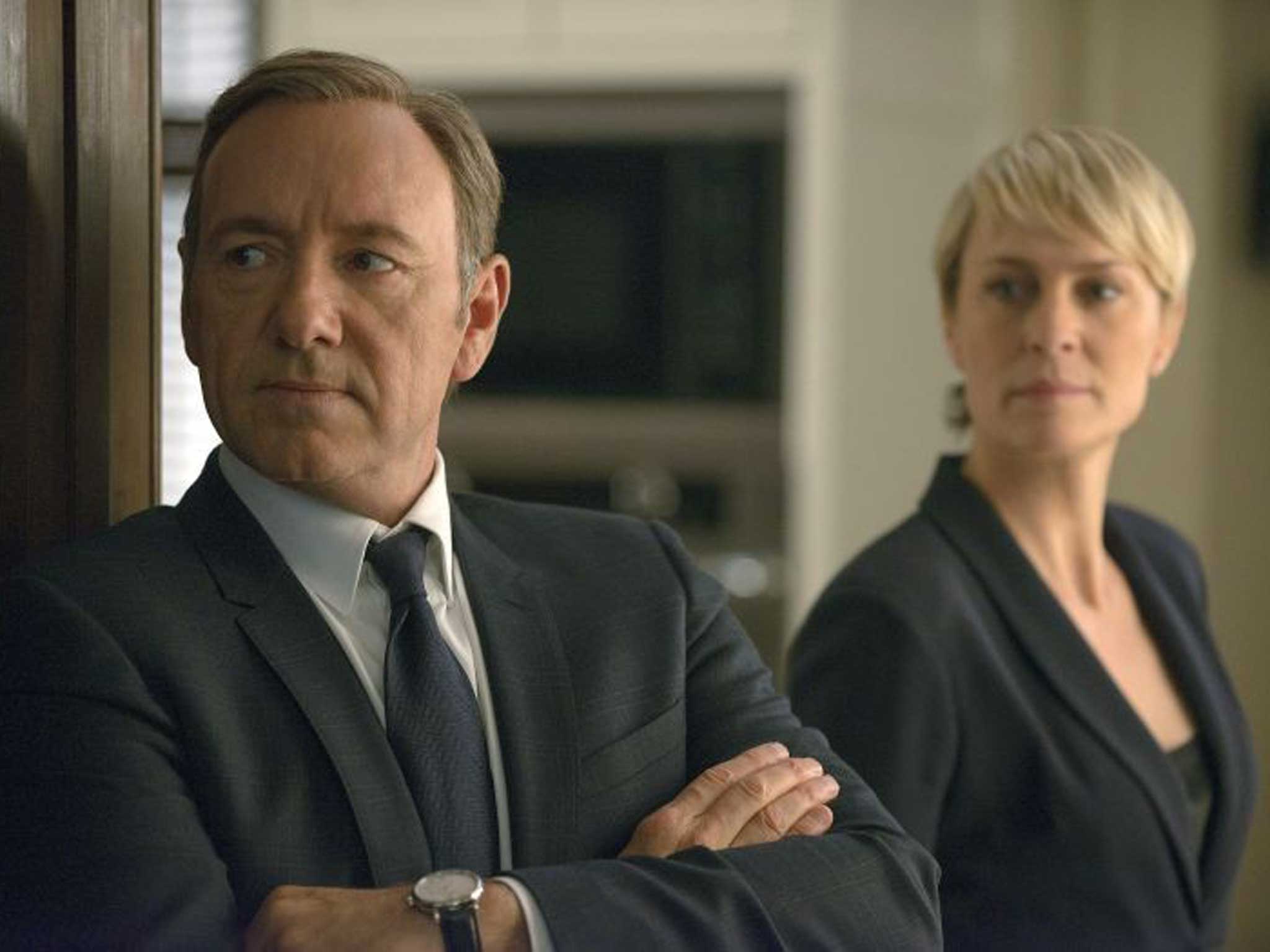 Power play: Kevin Spacey and Robin Wright in House of Cards