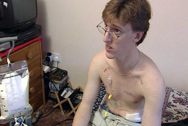 Determined: Danny Bond, seen here in 2001, eventually decided to starve himself to death
