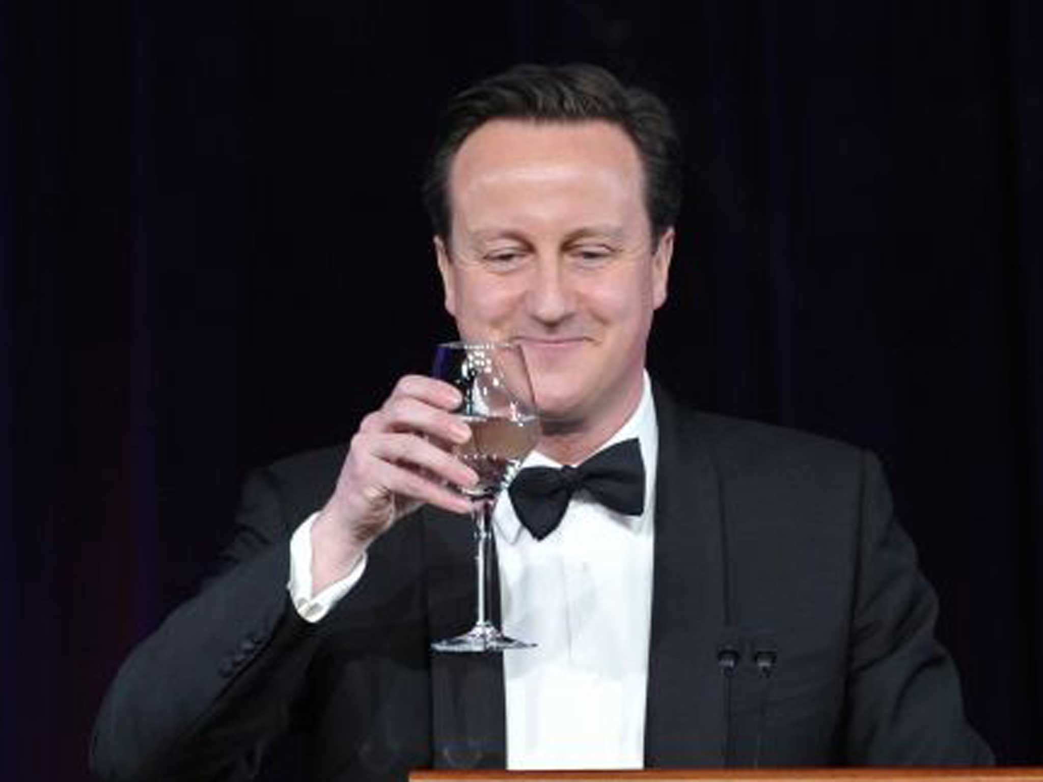 David Cameron: Most likely to drink champagne, followed by red wine and gin and tonic