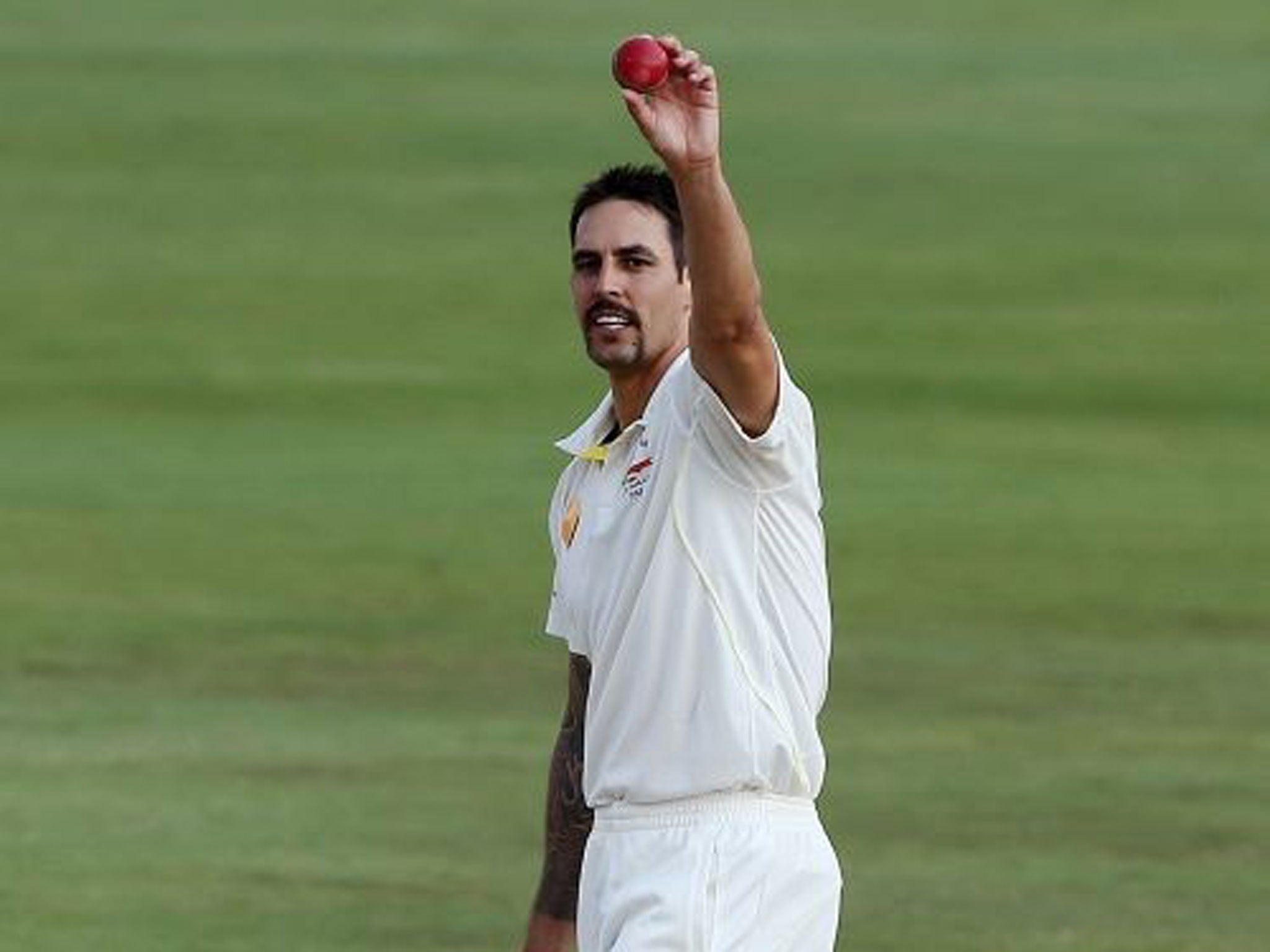 Fast and furious: Mitchell Johnson took another five wickets yesterday