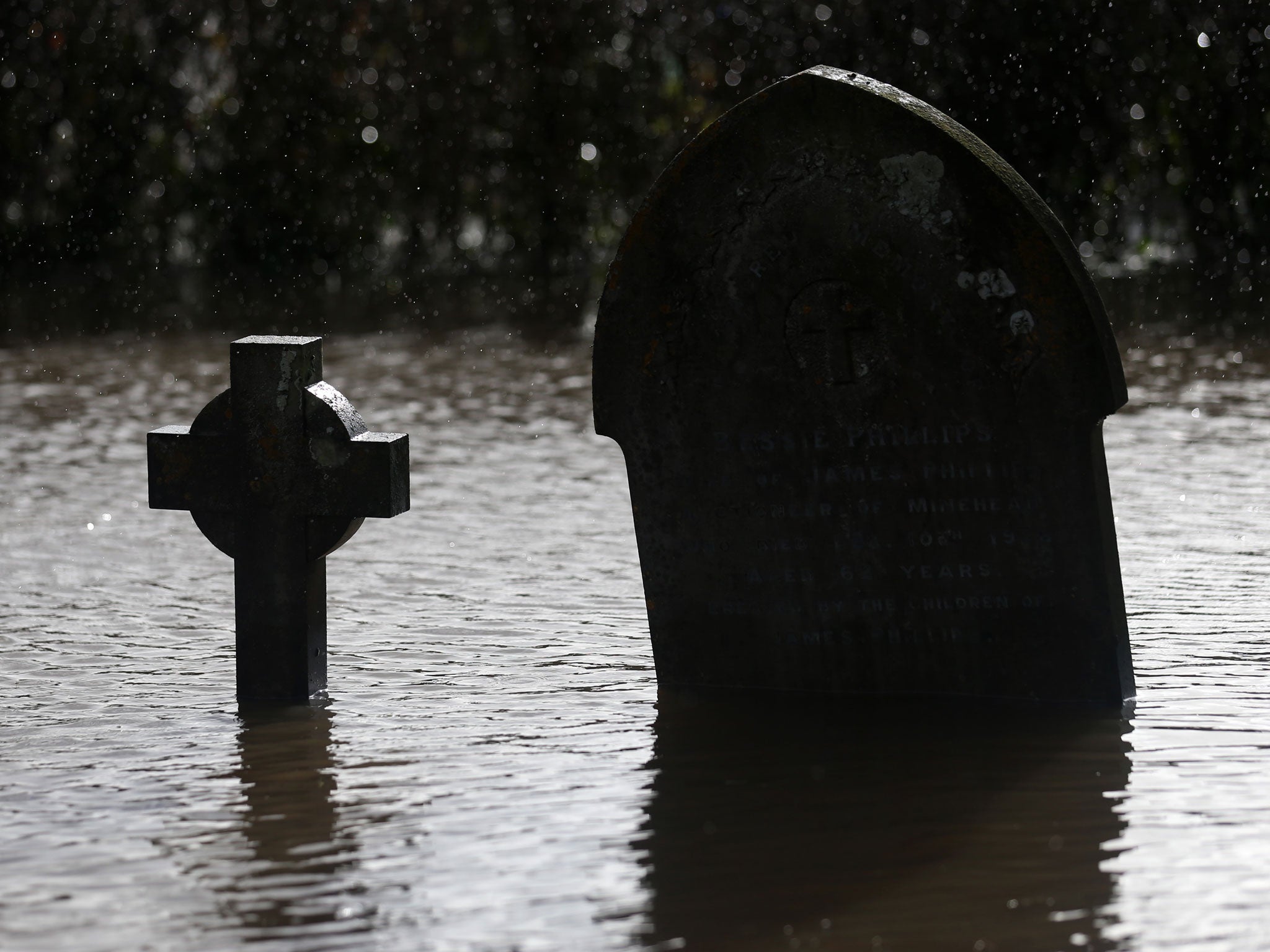 Flooding caused by recent bouts of severe weather have made burying loved ones "impossible" for families in some of the worst hit areas.