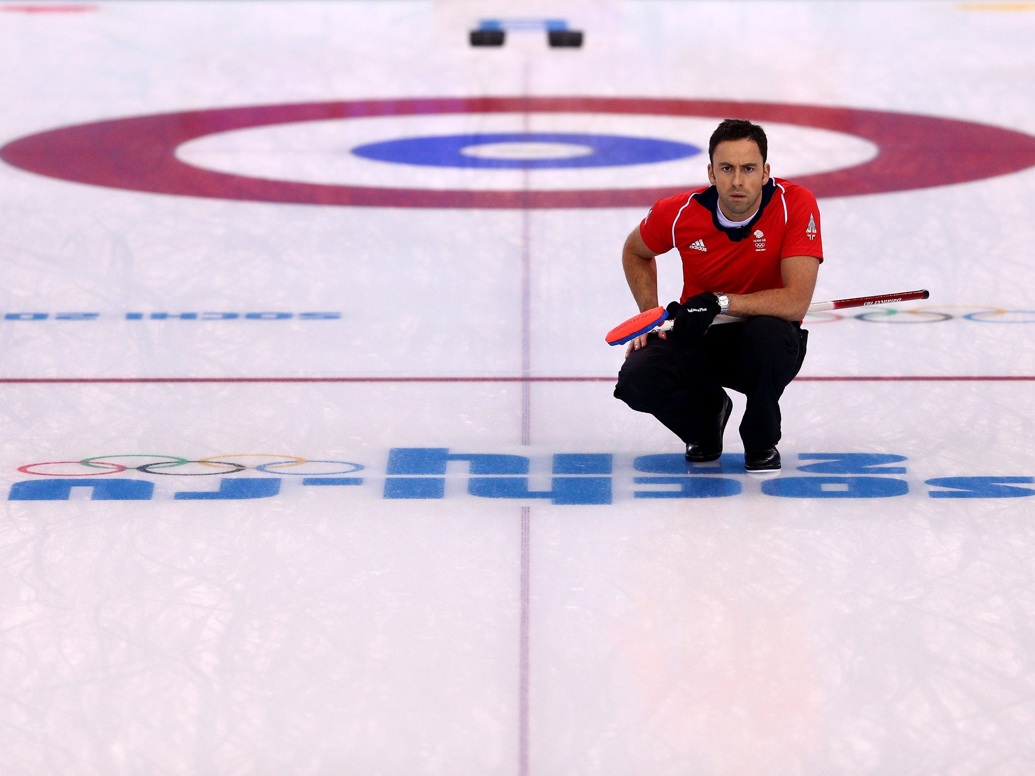 David Murdoch of Great Britain looks on during the Curling Men's Round Robin match between Great Britain and Norway