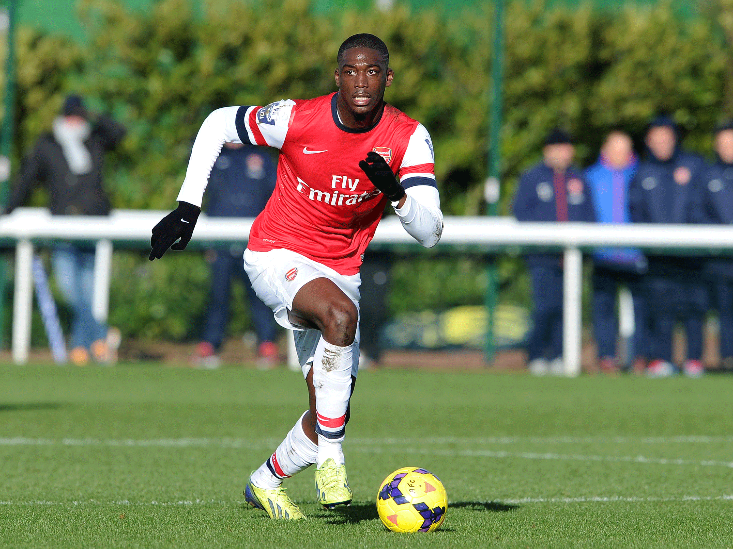Sanogo in action in an Arsenal reserve match