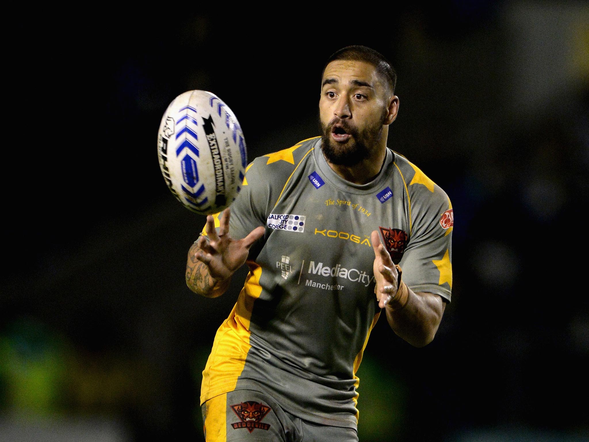 Rangi Chase, Salford’s major new signing, went off as Wakefield came close to snatching victory