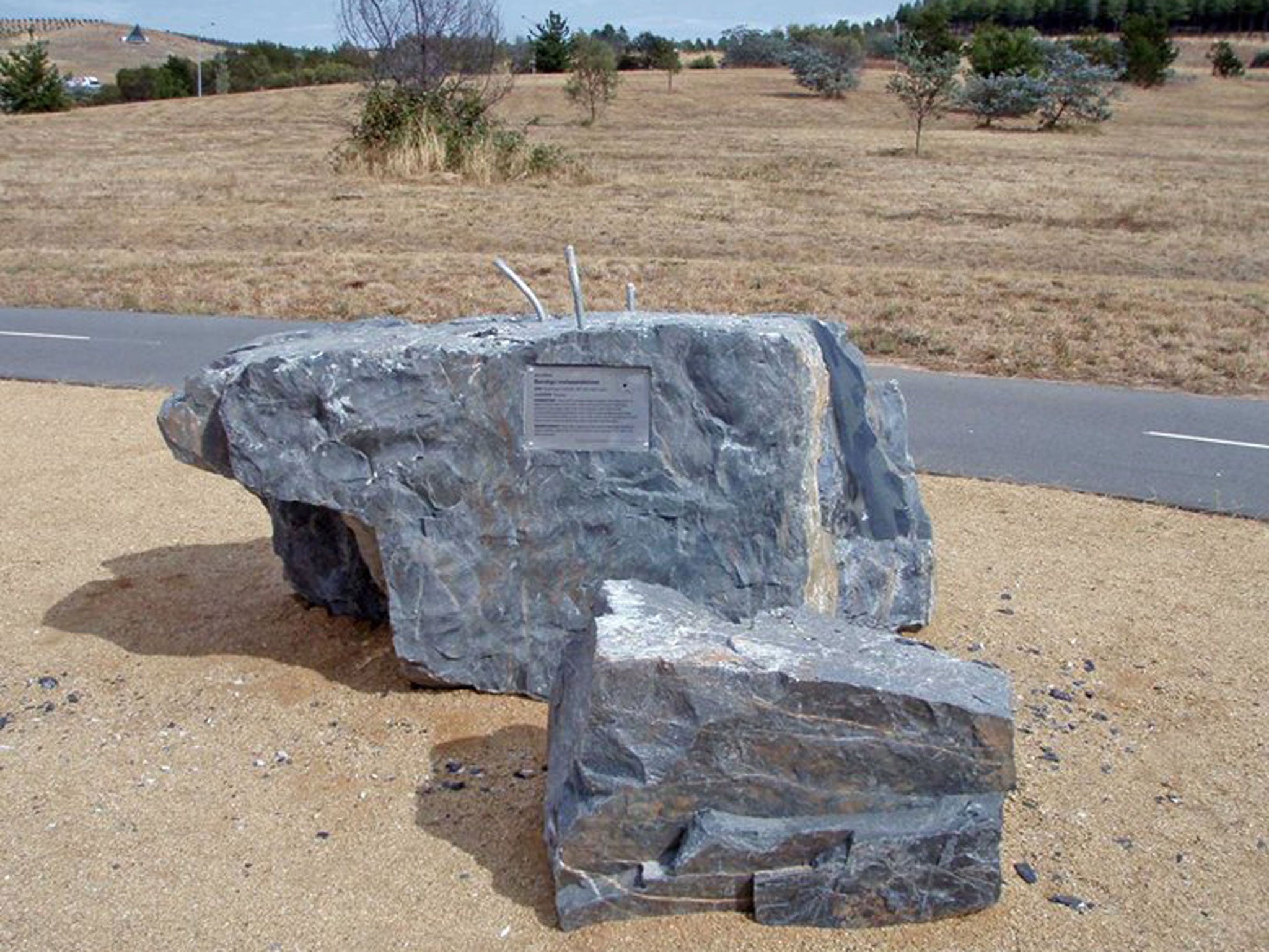 The National Rock Garden said the cost of damage caused to its exhibits was far greater than the value of the stolen rock itself