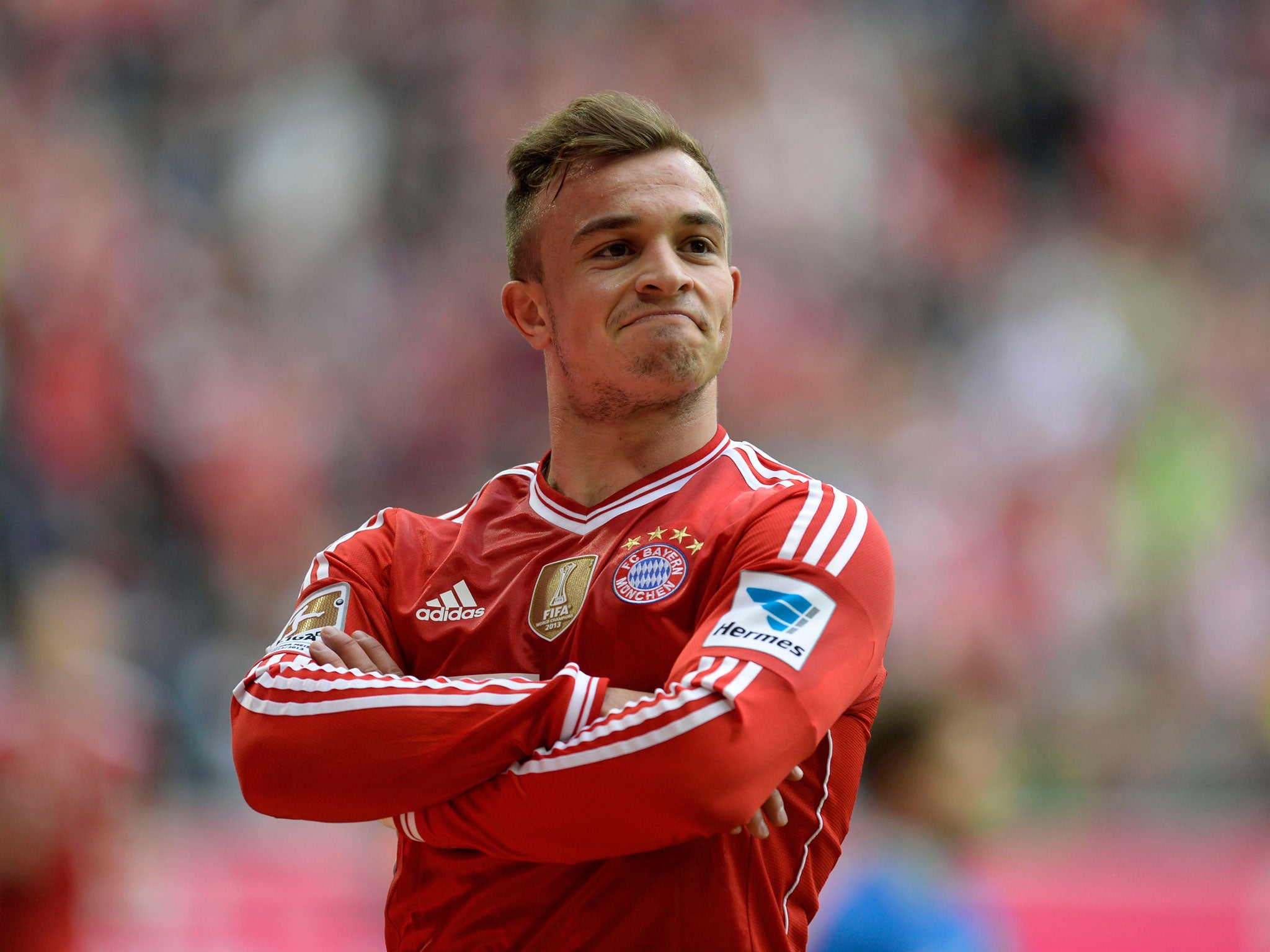 Bayern Munich winger Xherdan Shaqiri has been ruled out of the Champions League first leg with Arsenal