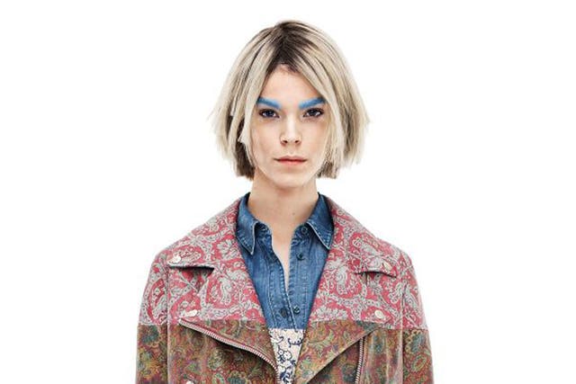 Printed matters: Model wears leather jacket £2,700, leather overalls £1,900; Acne @ Liberty, available now from Liberty, Regent Street, London W1, liberty.co.uk