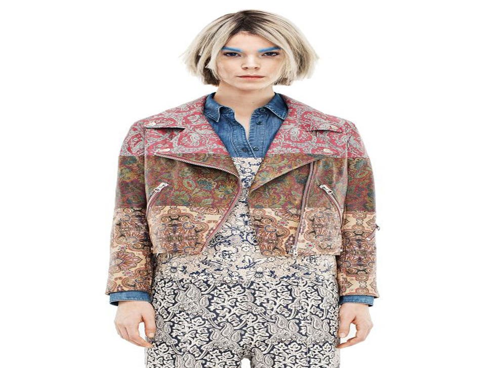 Printed matters: Model wears leather jacket £2,700, leather overalls £1,900; Acne @ Liberty, available now from Liberty, Regent Street, London W1, liberty.co.uk