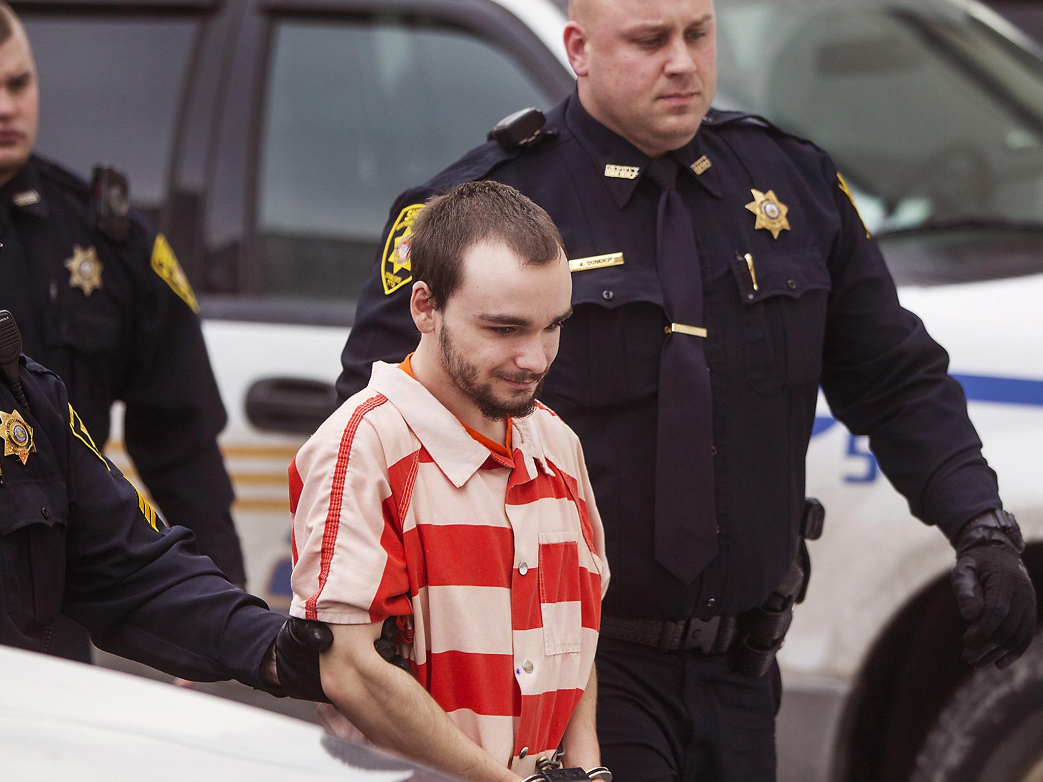 Elyette Barbour is taken into the courthouse in Sunbury, Pennsylvania