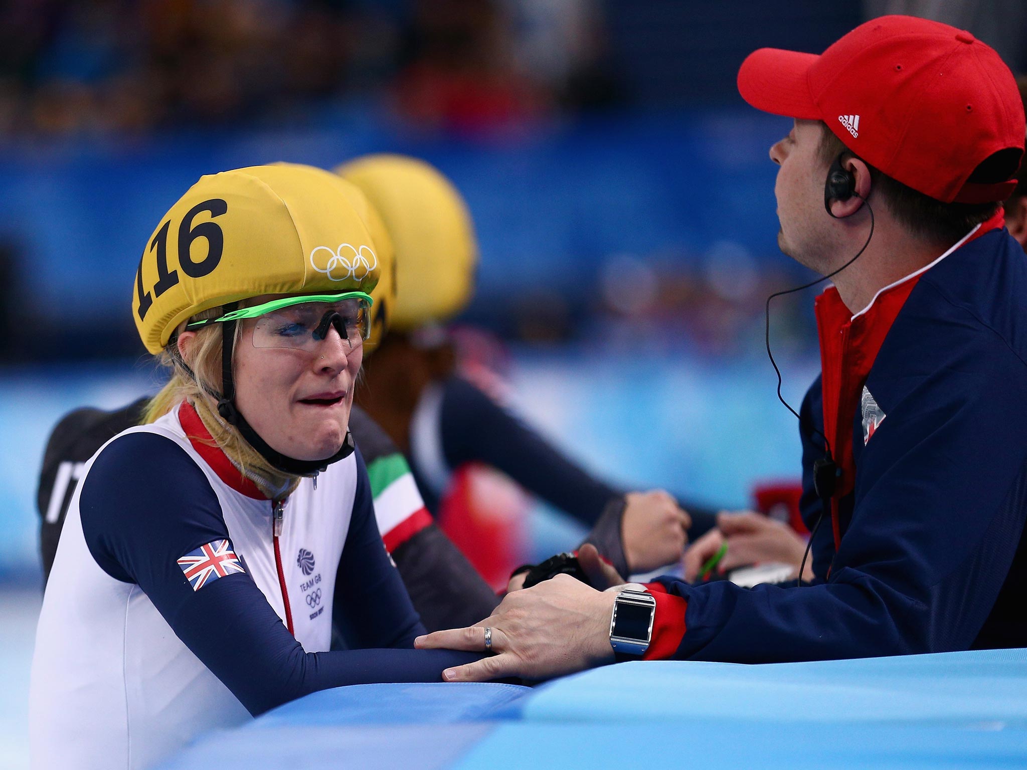 Speed skater Elise Christie was forced to shut her Twitter account after being abused because of her 500m final disqualification at Sochi