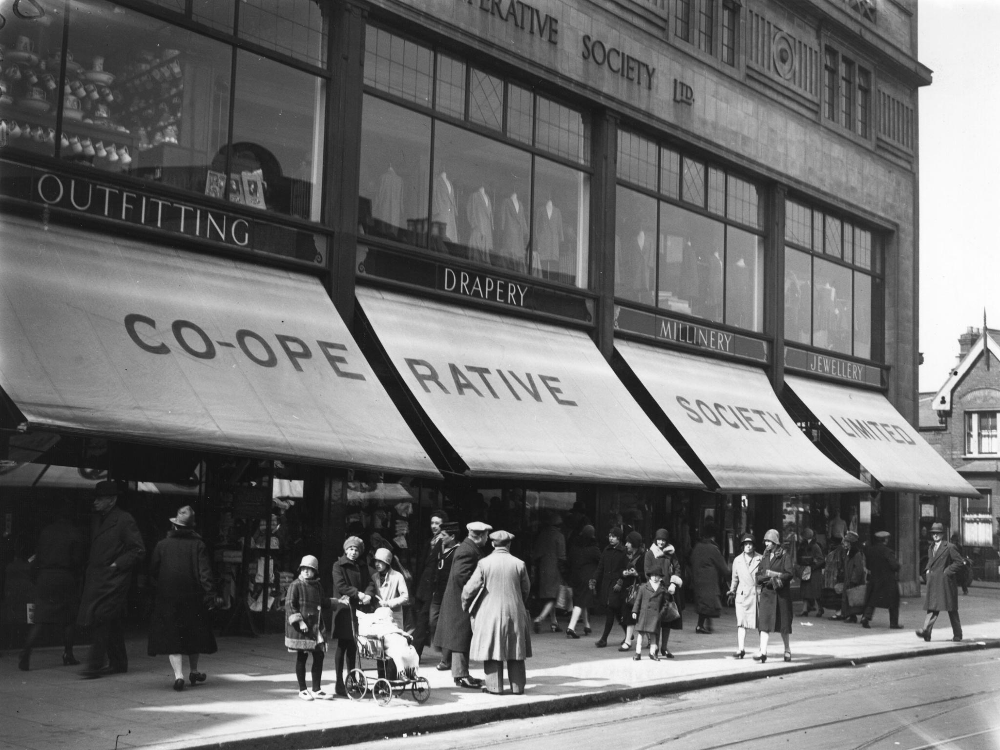 A Co-op in east London in 1929: it wants to know how it can best
serve its communities now