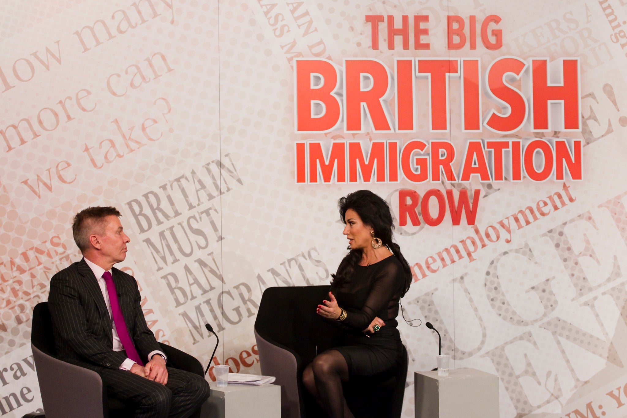 Nancy Dell’Olio appears on Channel 5's 'The Big British Immigration Row'