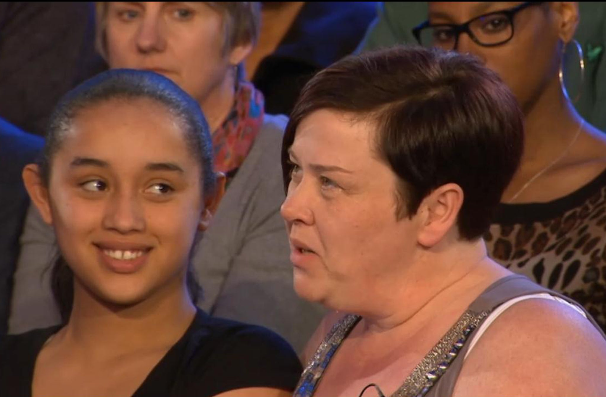 White Dee with her daughter Caitlin on Channel 4's Benefits Street: The Live Debate