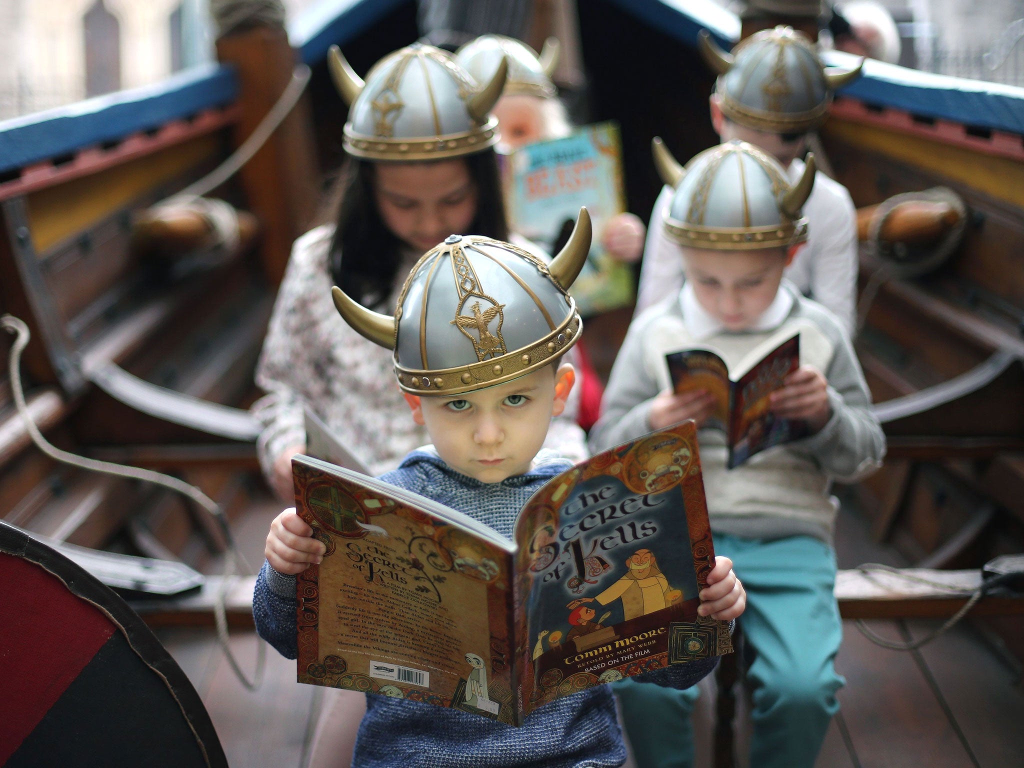 Children dress up to celebrate World Book Day.