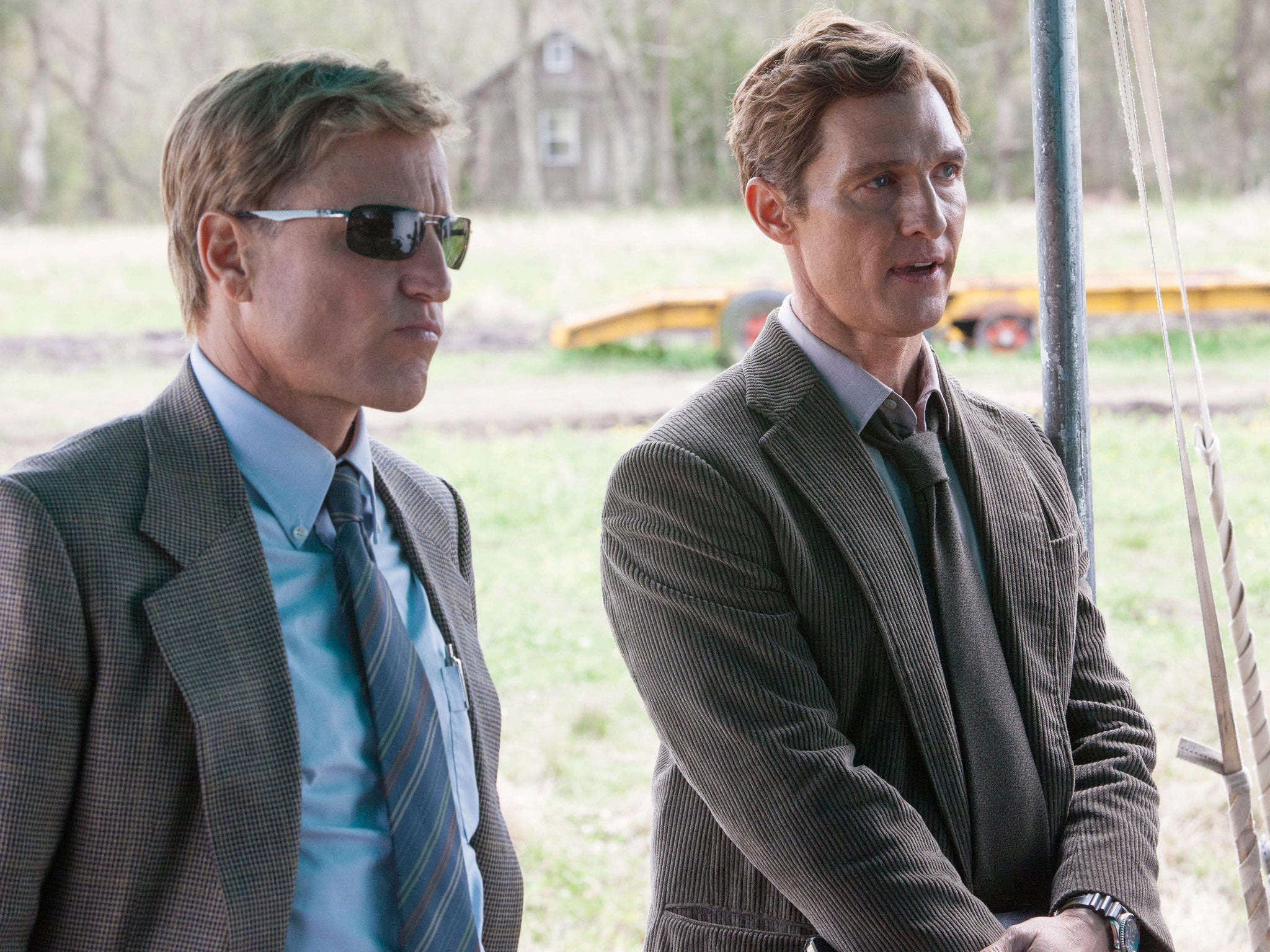 Woody Harrelson and Matthew McConaughey as Martin Hart and Rustin Cohle