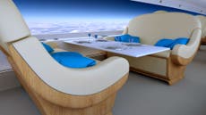 Supersonic jet to replace interior windows with giant electronic