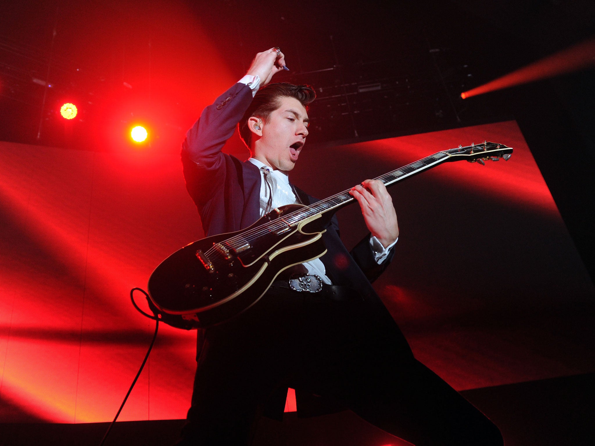 Alex Turner of the Arctic Monkeys is none too convinced by Metallica's Glastonbury headline slot