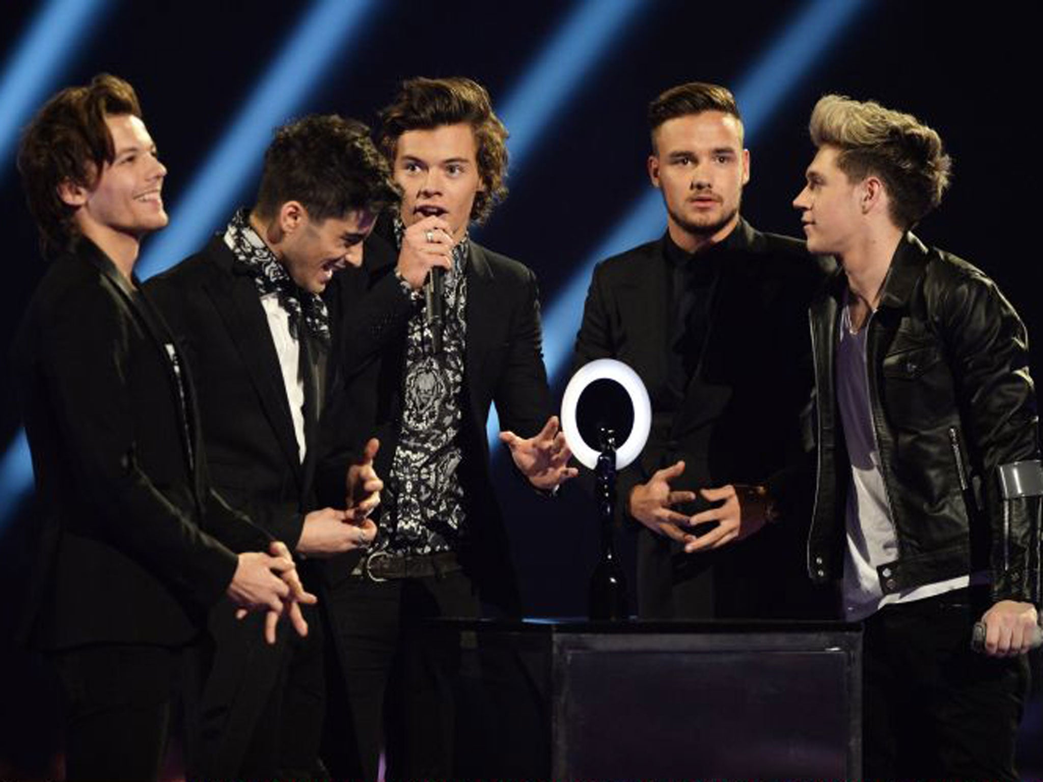 One Direction won the Global Success and Best British Video awards at the Brit Awards 2014