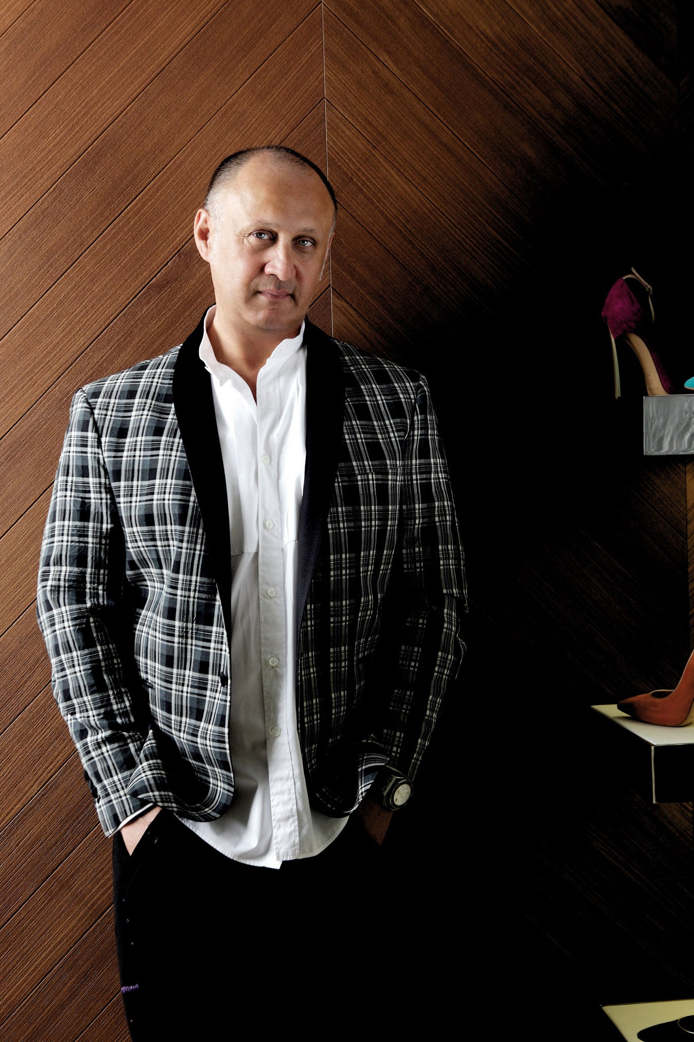 Relative values: Casadei took over as creative director of his parents' company 20 years ago