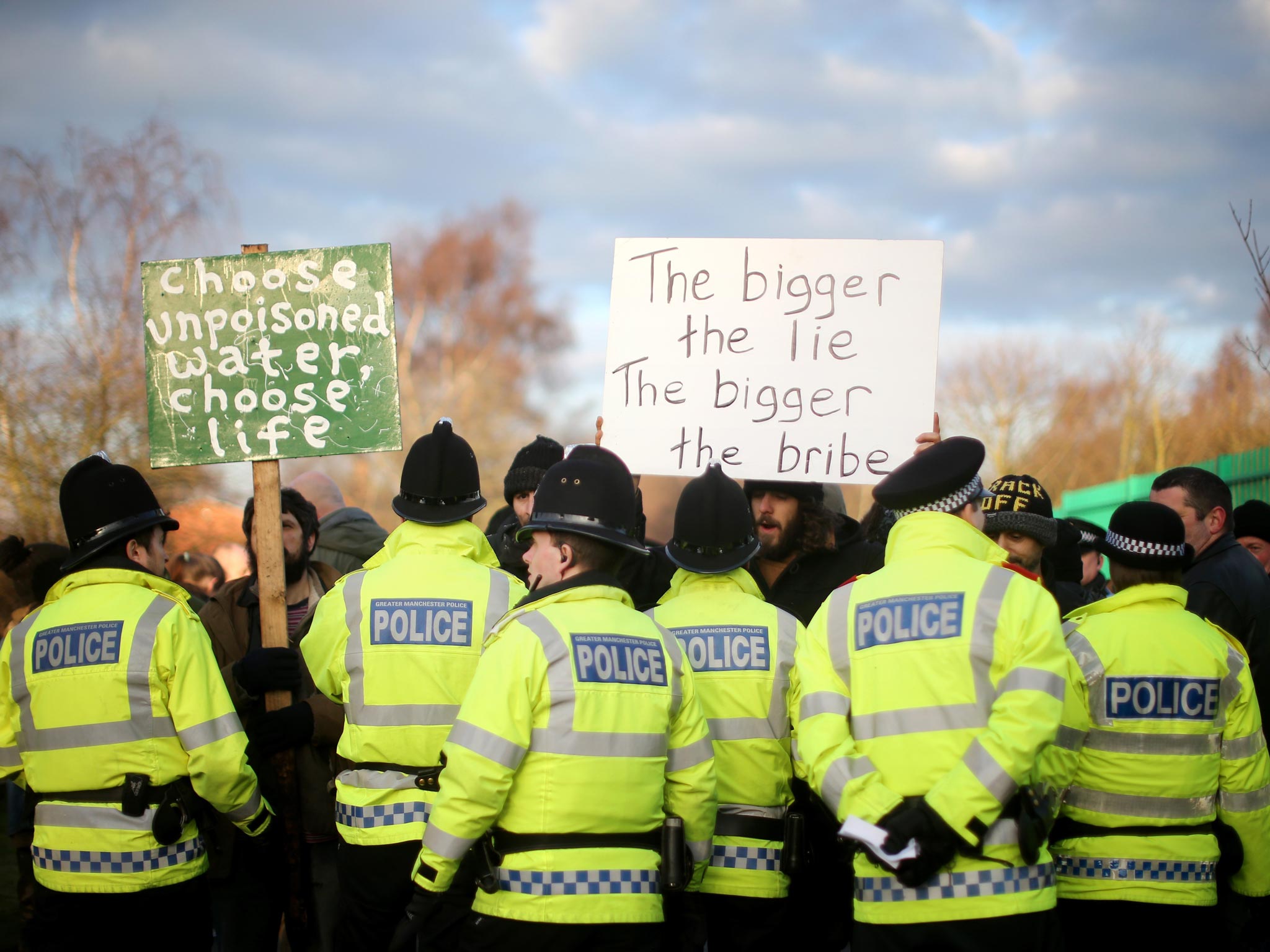 Despite protests George Osborne says that the UK should press ahead with fracking