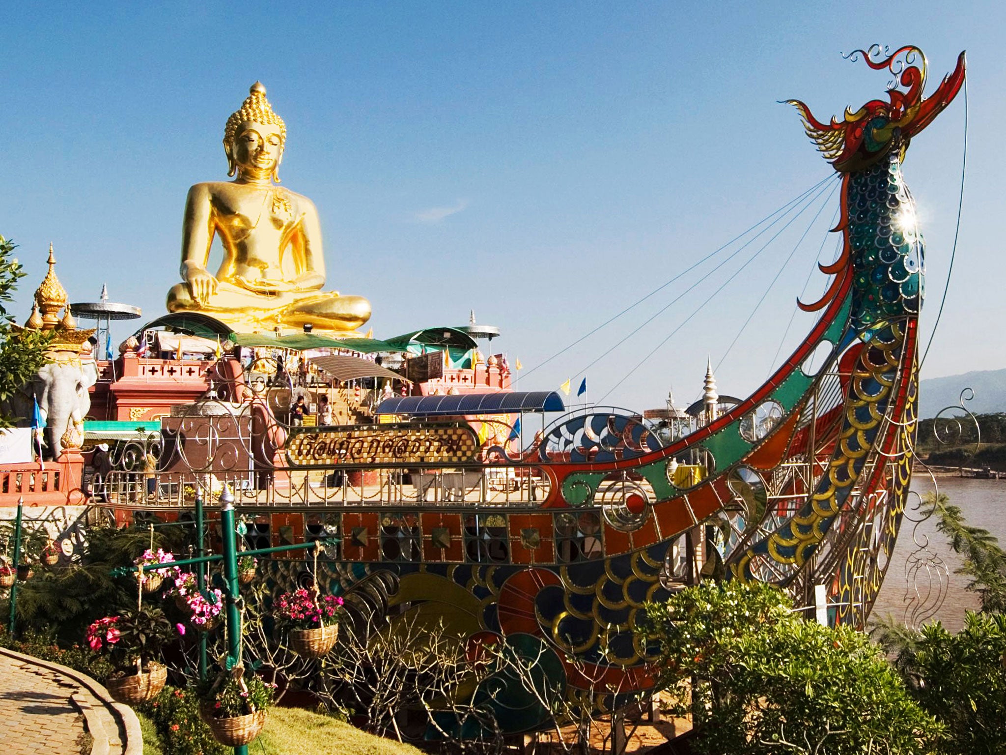 All that glitters: a golden Buddha at Sop Ruak