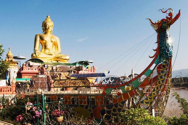 All that glitters: a golden Buddha at Sop Ruak