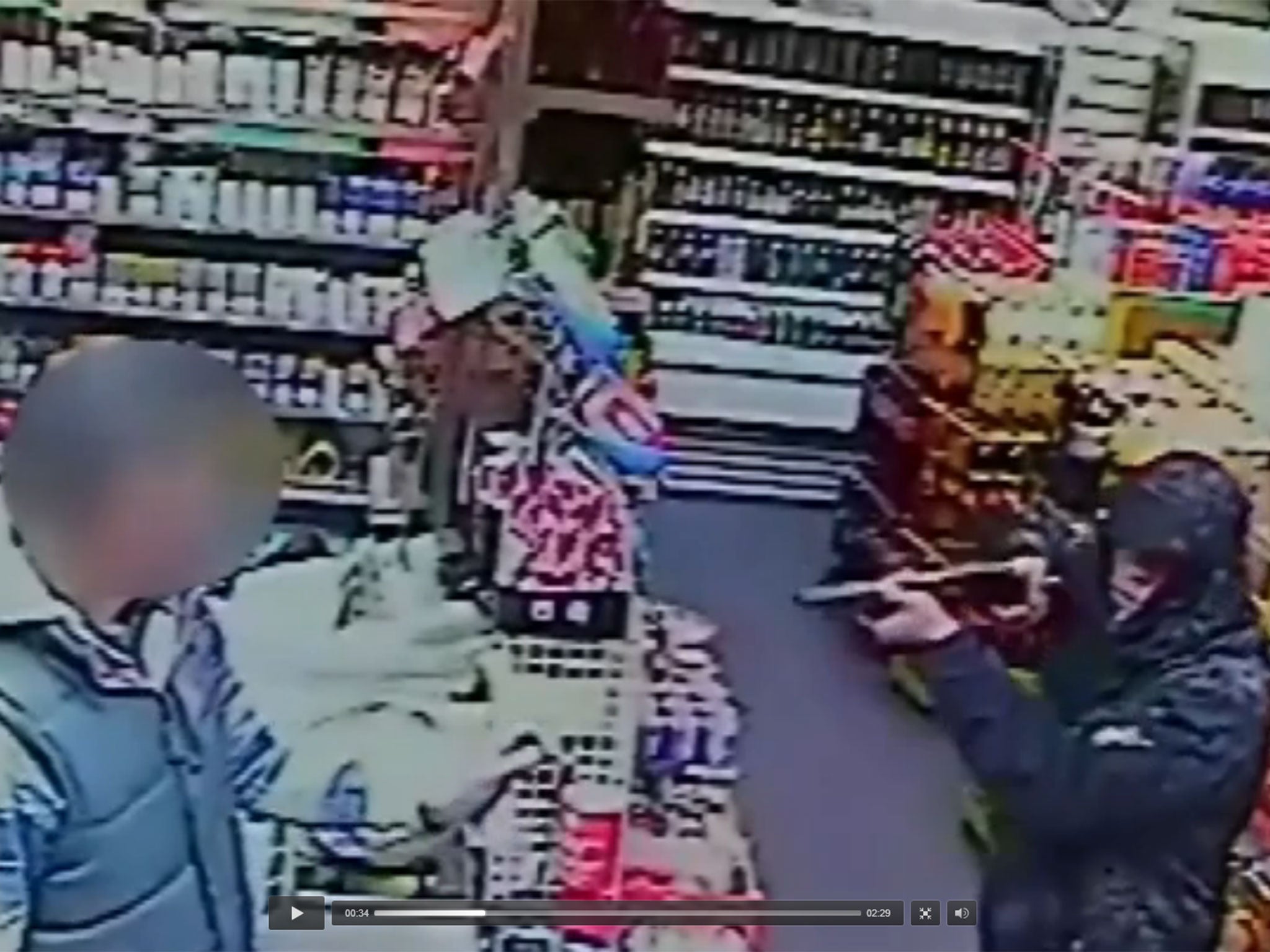 The appeal came as a detectives released CCTV footage taken during the attempted raid on a convenience store in Plaistow.