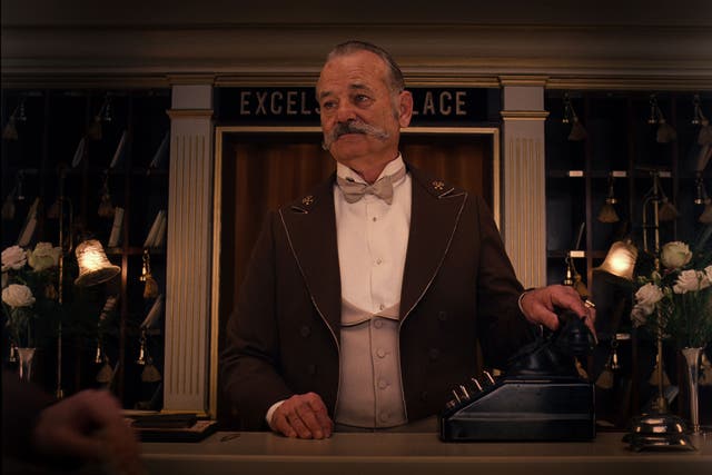 Lobby jobby: Bill Murray as a concierge in the inter-war farce The Grand Budapest Hotel, directed by Wes Anderson