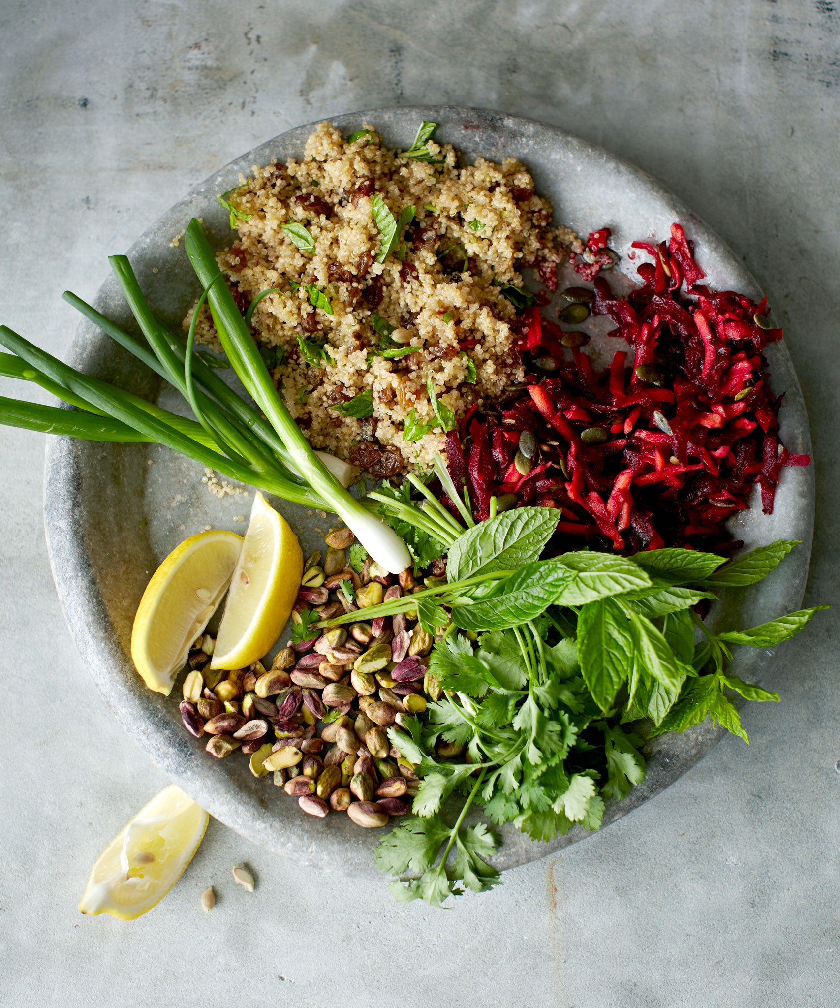 Anything goes: Quinoa and carrot-and-beetroot salads