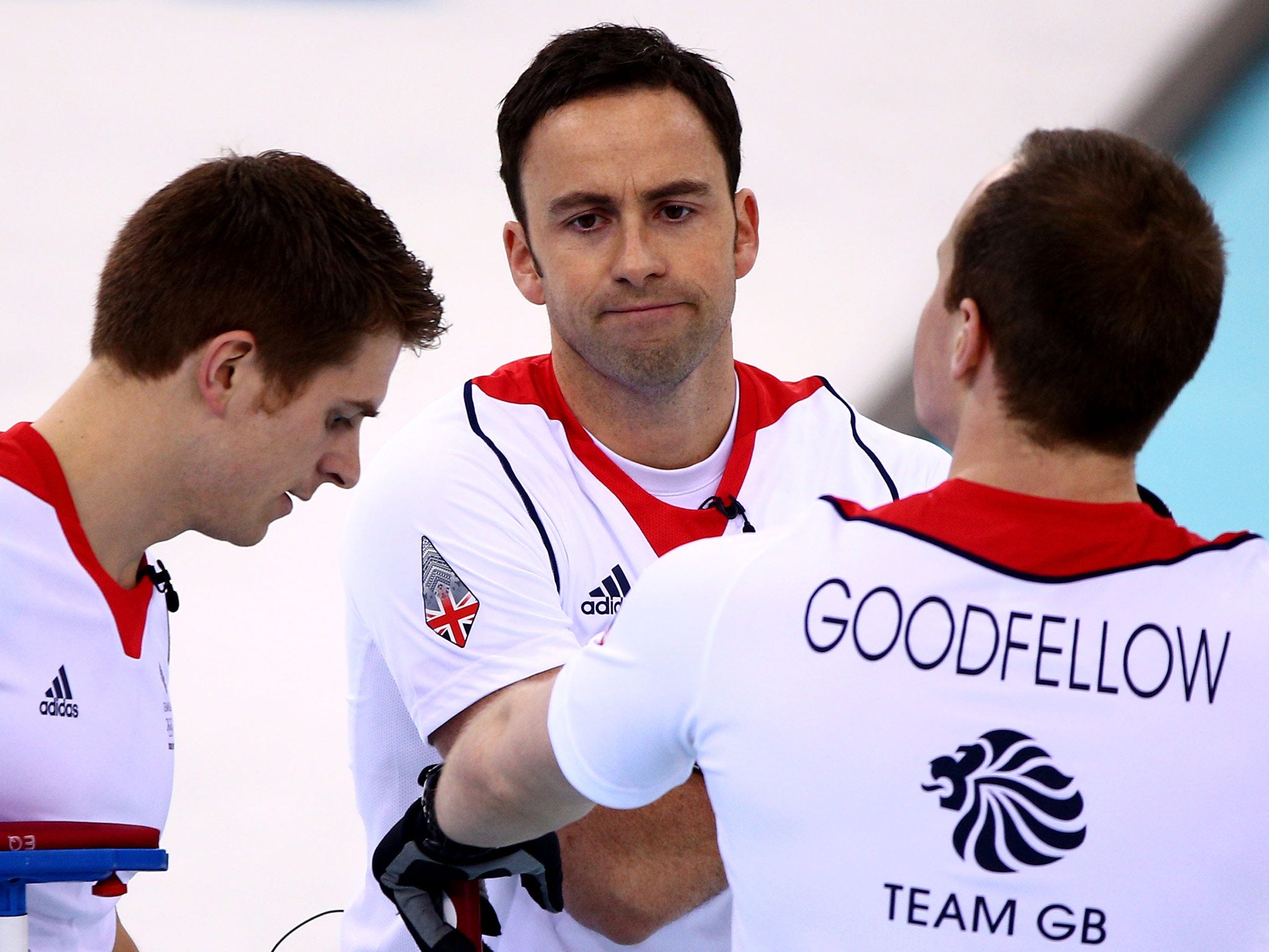 David Murdoch pictured during the curling final which Team GB lost 9-3 to Canada