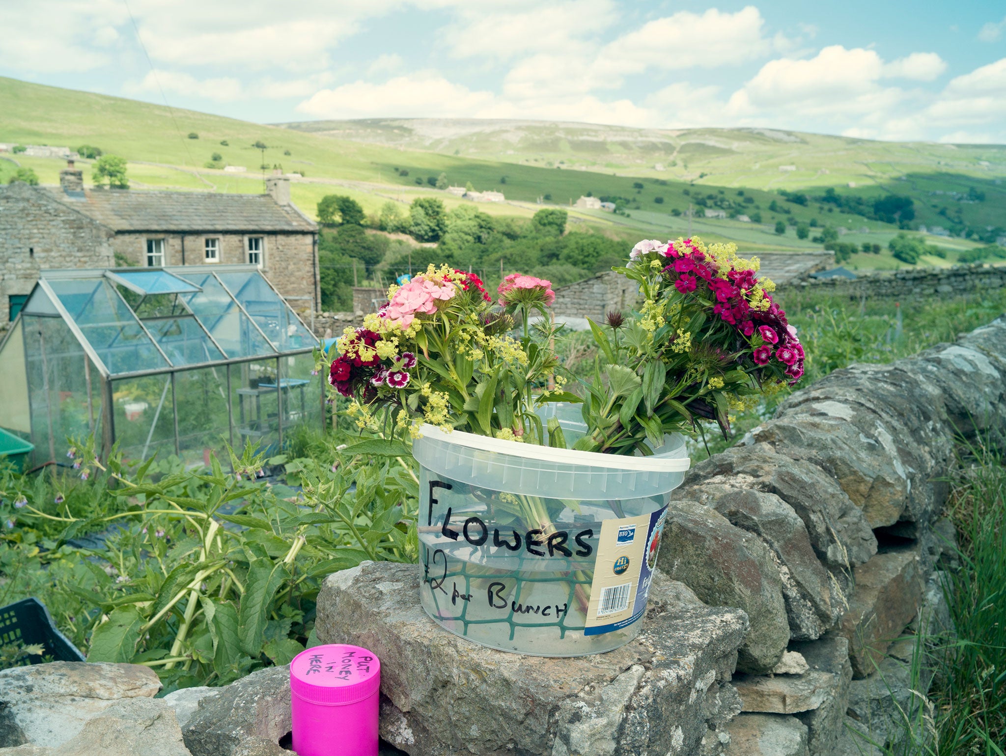 Flower power: There's something special about items put out for sale by the side of the road with only an honesty box for company