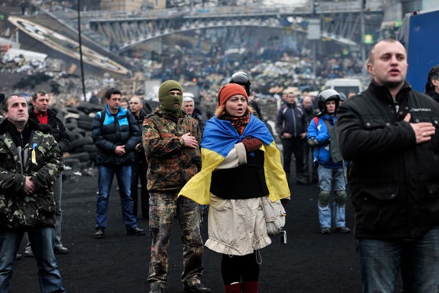 Protesters in Kiev, Ukraine: Corrupt regimes provoke unrest and create areas of instability