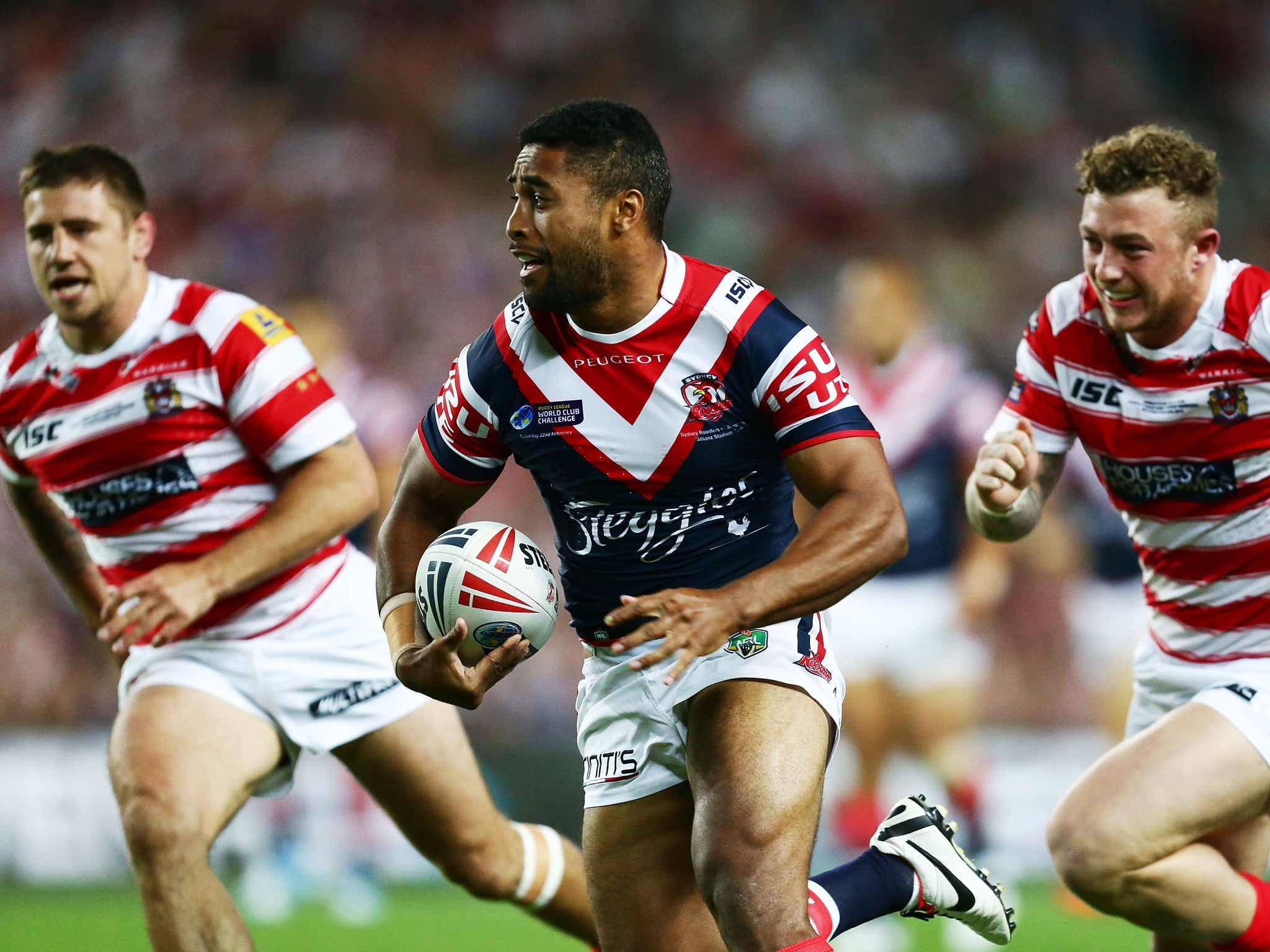 Michael Jennings scored three tries against Wigan in the World Club Challenge