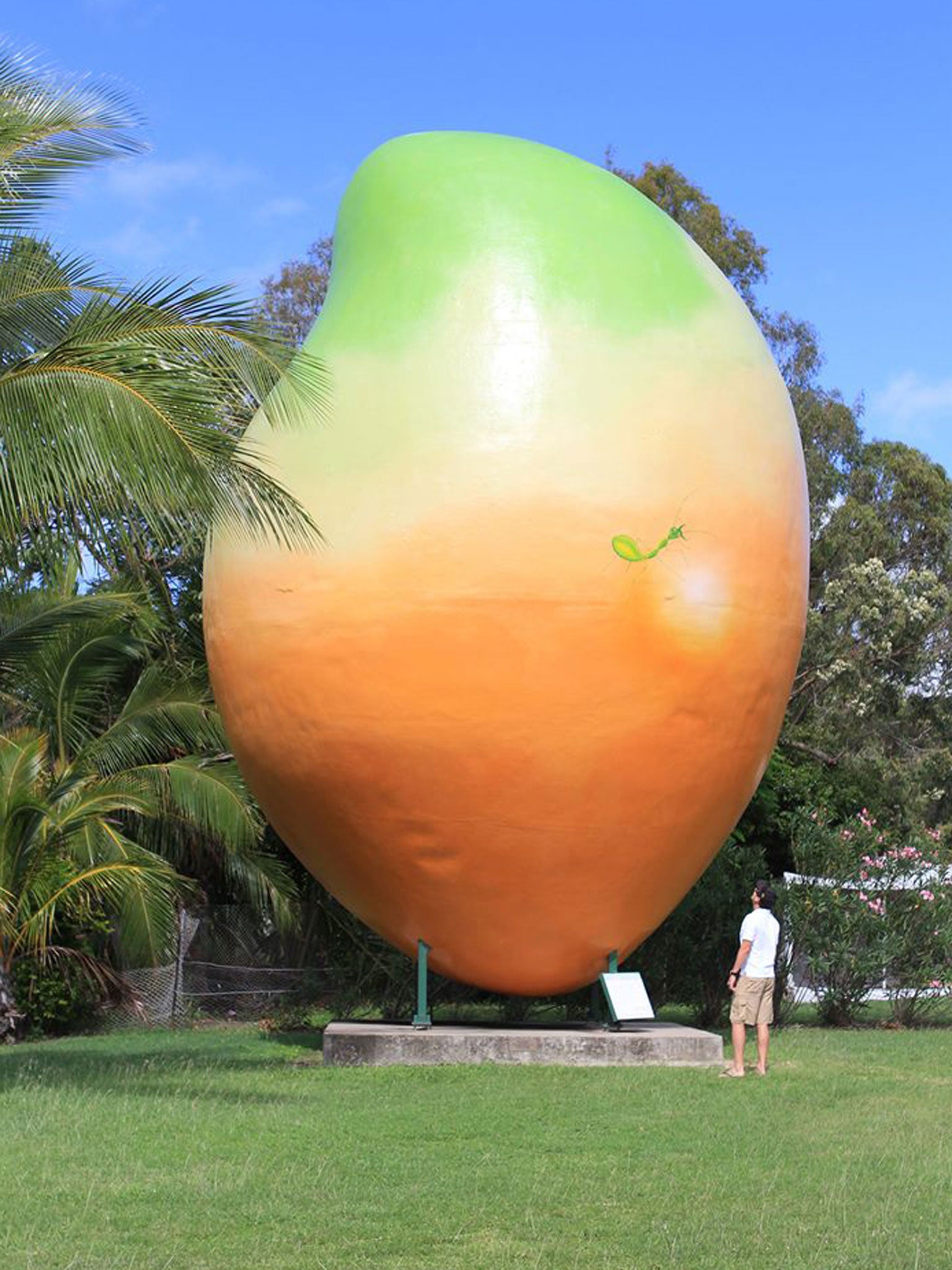 Bowen's Big Mango was erected in 2002 and stands at 10 metres tall