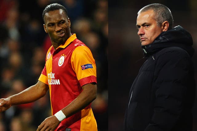 Didier Drogba will face his former manager Jose Mourinho when Galatasaray take on Chelsea in the Champions League last-16