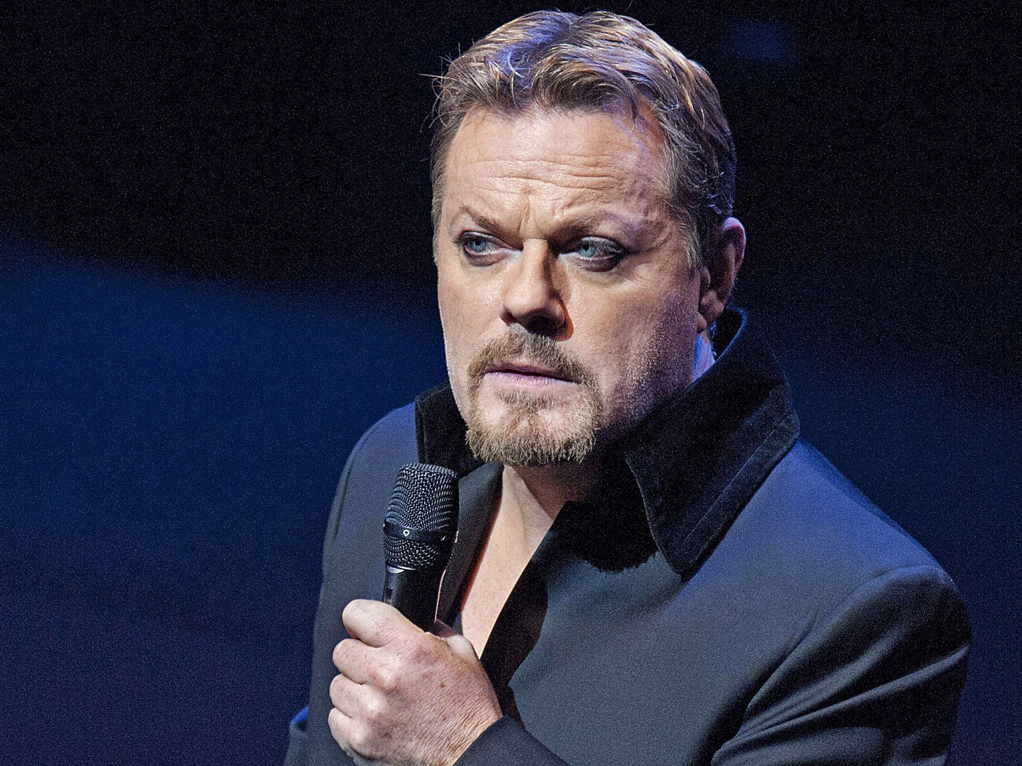 Euro star: Eddie Izzard performing his 'Force Majeure' show in German