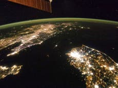 North Korea at night captured from space