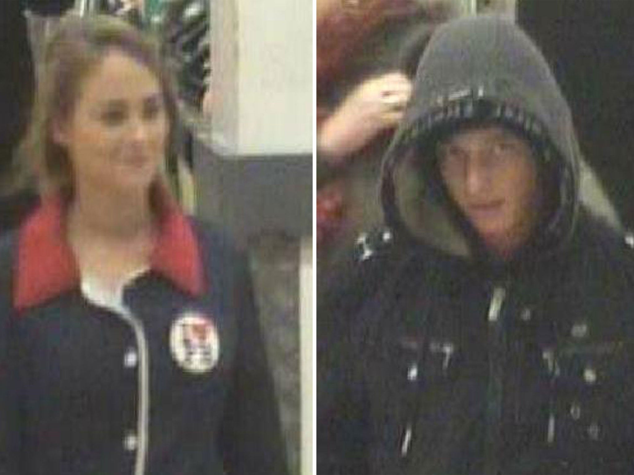 Lancashire police have released CCTV images of a man and a woman they need to trace after a shop worker was slapped across the face with a fish in an Accrington supermarket.