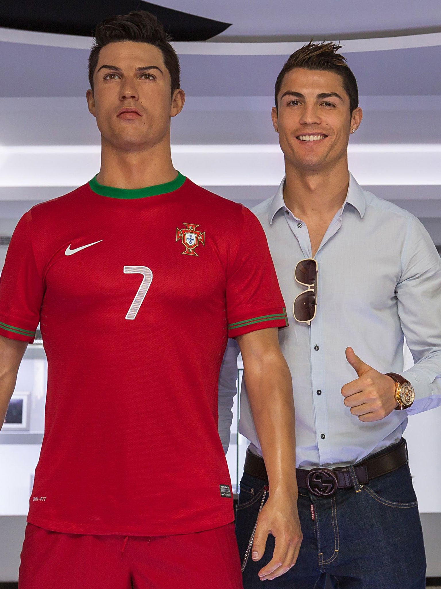 Kick starter: Cristiano Ronaldo and his waxwork