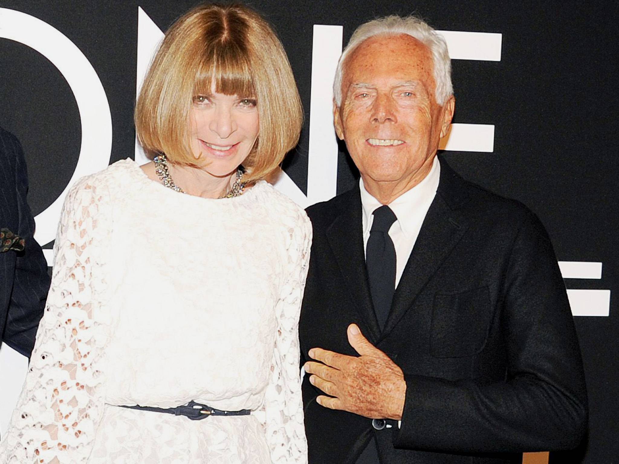 Anna Wintour and Giorgio Armani in New York last year