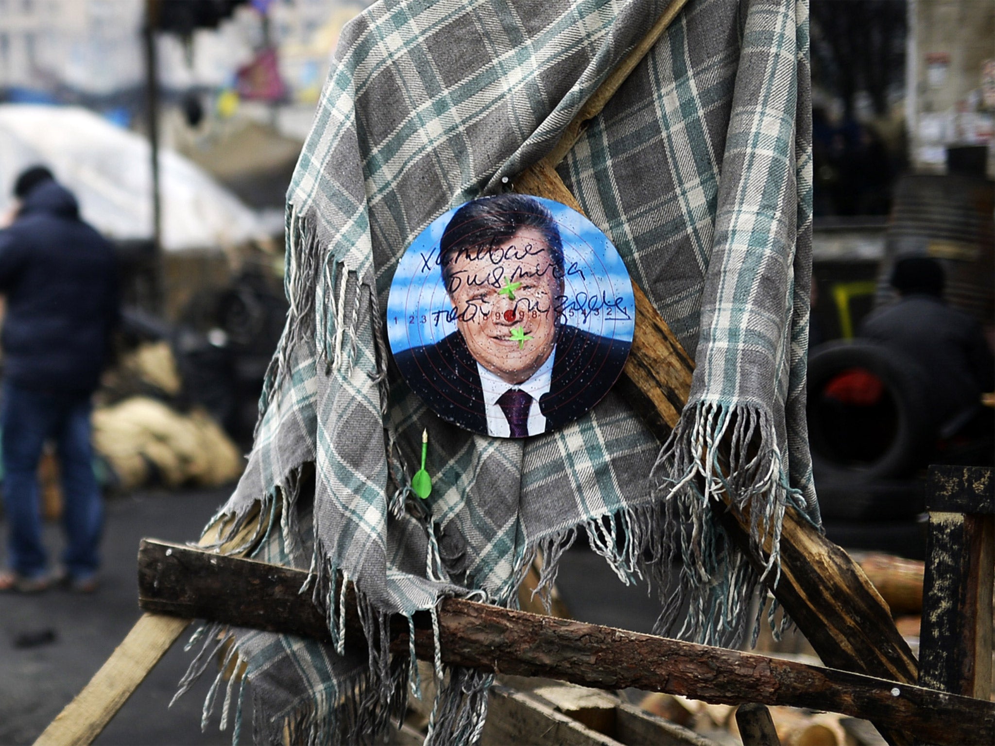 The Maidan protesters wish to arrest Viktor Yanukovych (Getty)